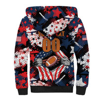 Custom American Football Grunge Sherpa Hoodie Special Version - Wonder Print Shop