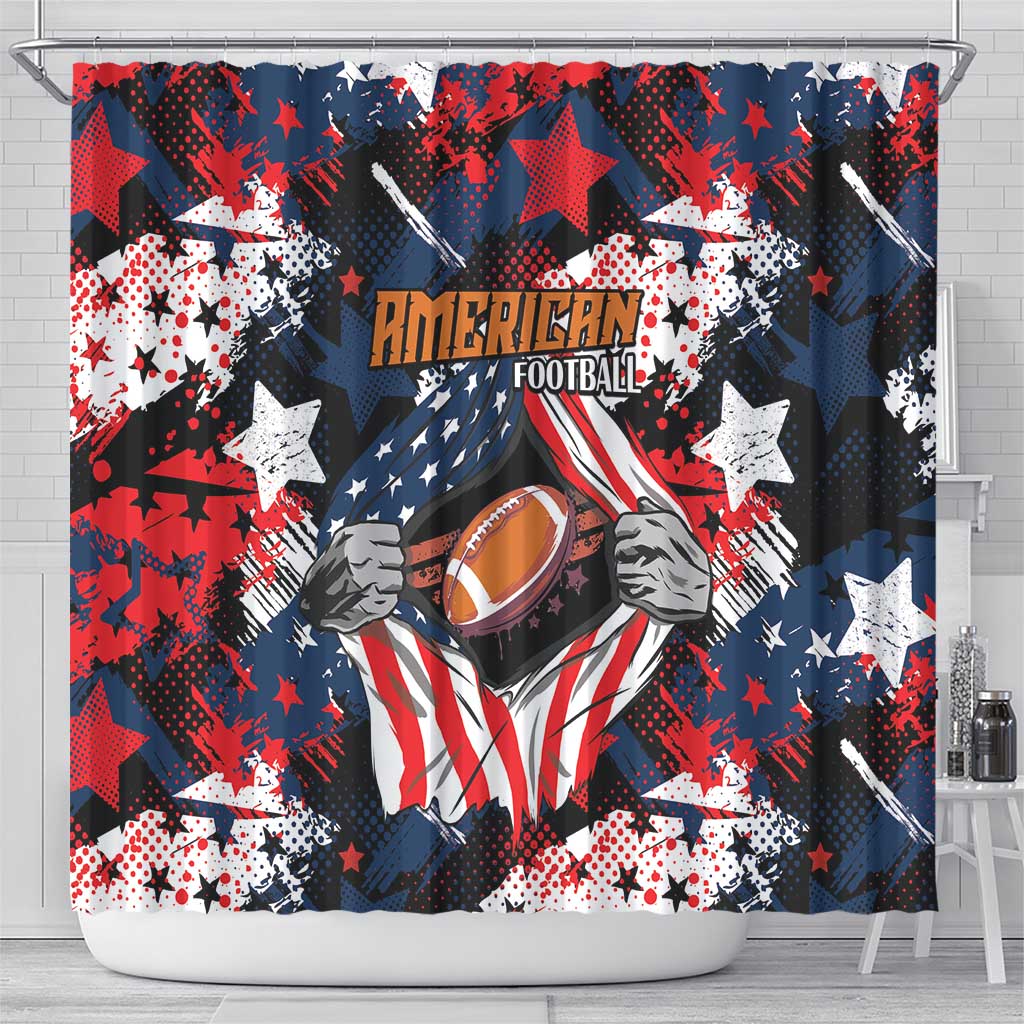 American Football Grunge Shower Curtain Special Version - Wonder Print Shop