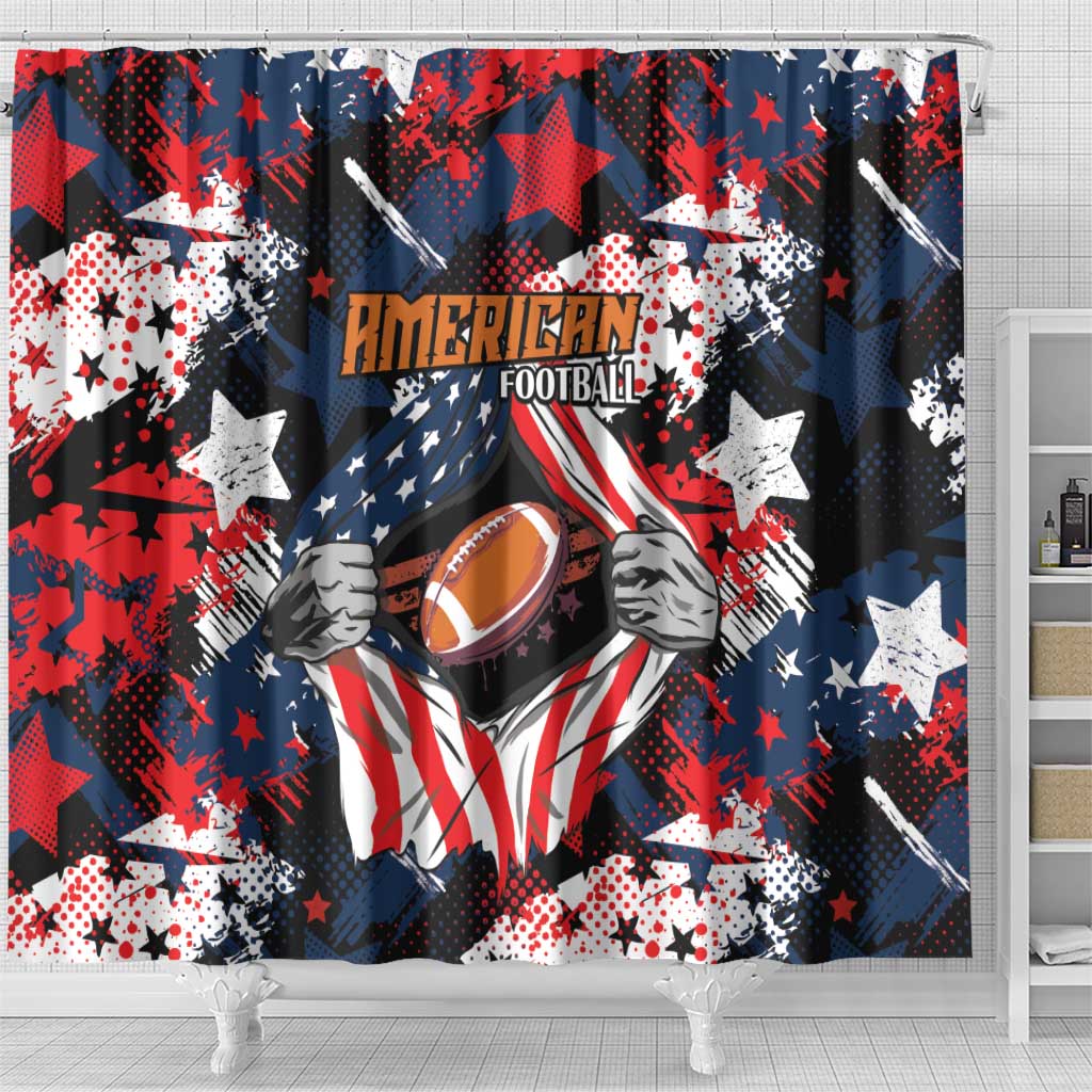 American Football Grunge Shower Curtain Special Version - Wonder Print Shop