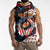 Custom American Football Grunge Sleeveless Hoodie Special Version - Wonder Print Shop