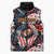 Custom American Football Grunge Sleeveless Puffer Jacket Special Version - Wonder Print Shop