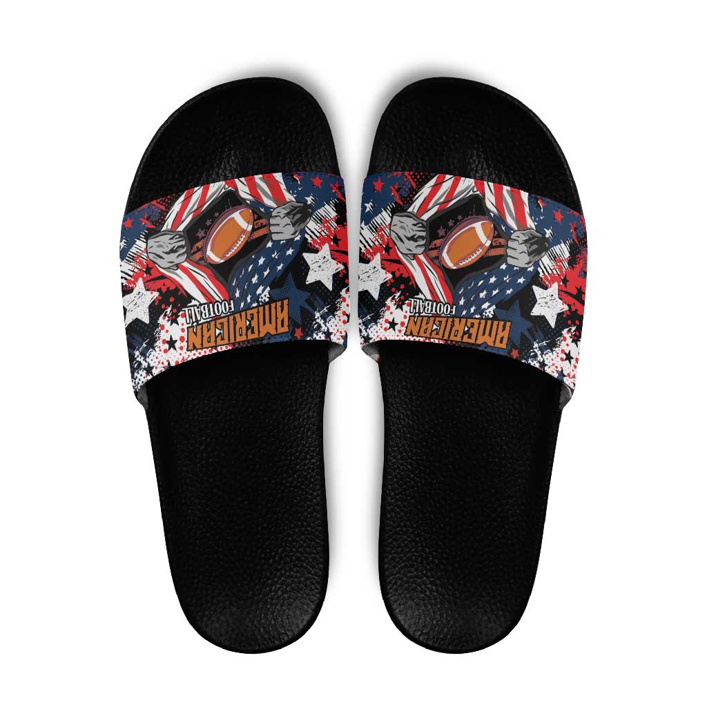 American Football Grunge Slide Sandals Special Version - Wonder Print Shop