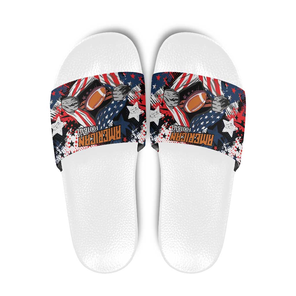 American Football Grunge Slide Sandals Special Version - Wonder Print Shop