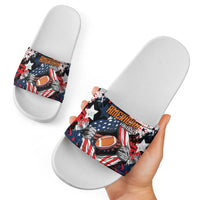 American Football Grunge Slide Sandals Special Version - Wonder Print Shop