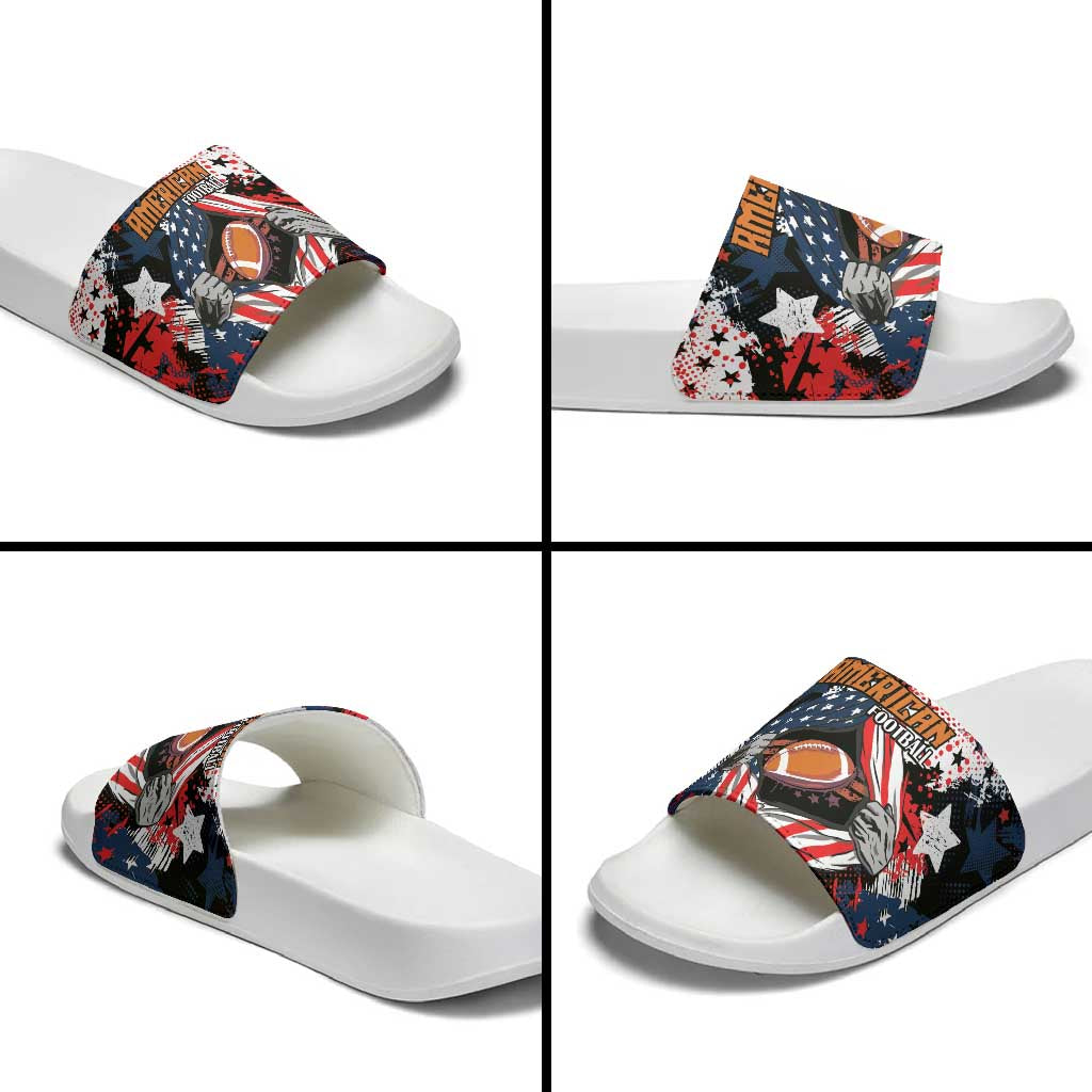 American Football Grunge Slide Sandals Special Version - Wonder Print Shop