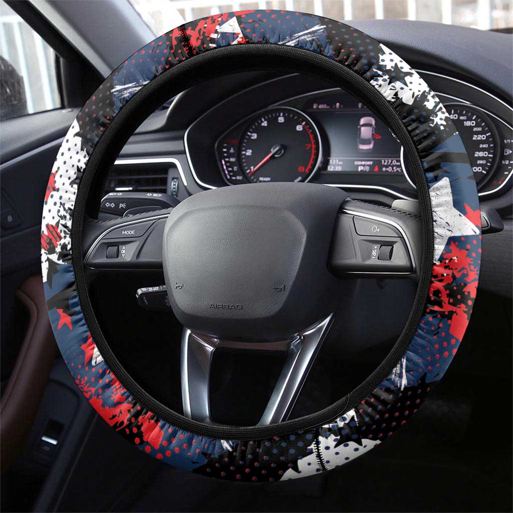 American Football Grunge Steering Wheel Cover Special Version - Wonder Print Shop