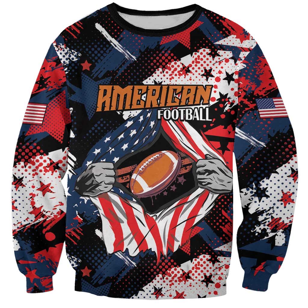 Custom American Football Grunge Sweatshirt Special Version - Wonder Print Shop