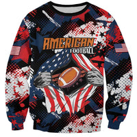 Custom American Football Grunge Sweatshirt Special Version - Wonder Print Shop