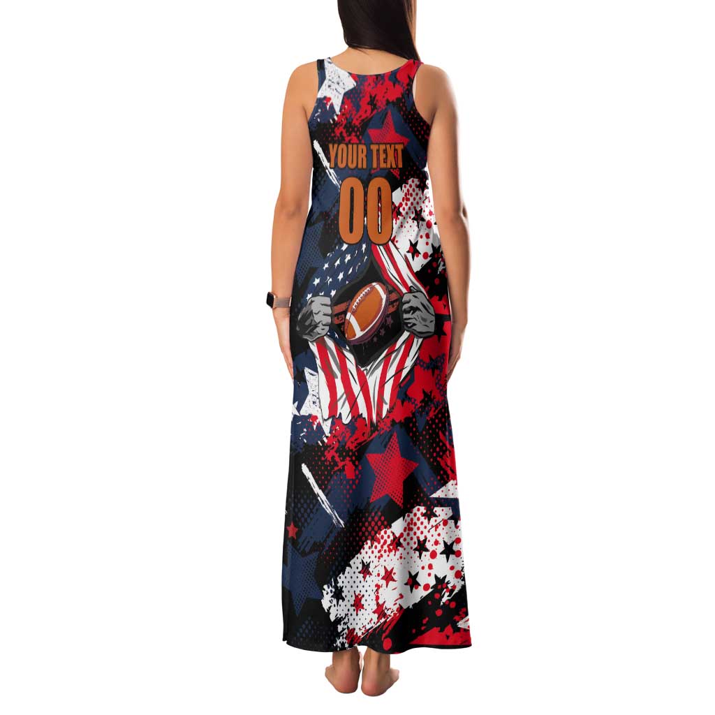 Custom American Football Grunge Tank Maxi Dress Special Version - Wonder Print Shop