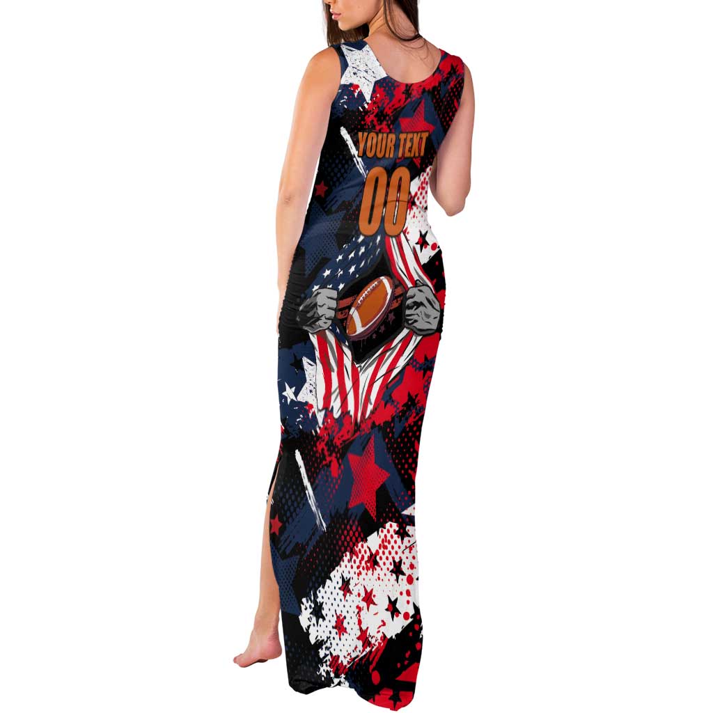 Custom American Football Grunge Tank Maxi Dress Special Version - Wonder Print Shop