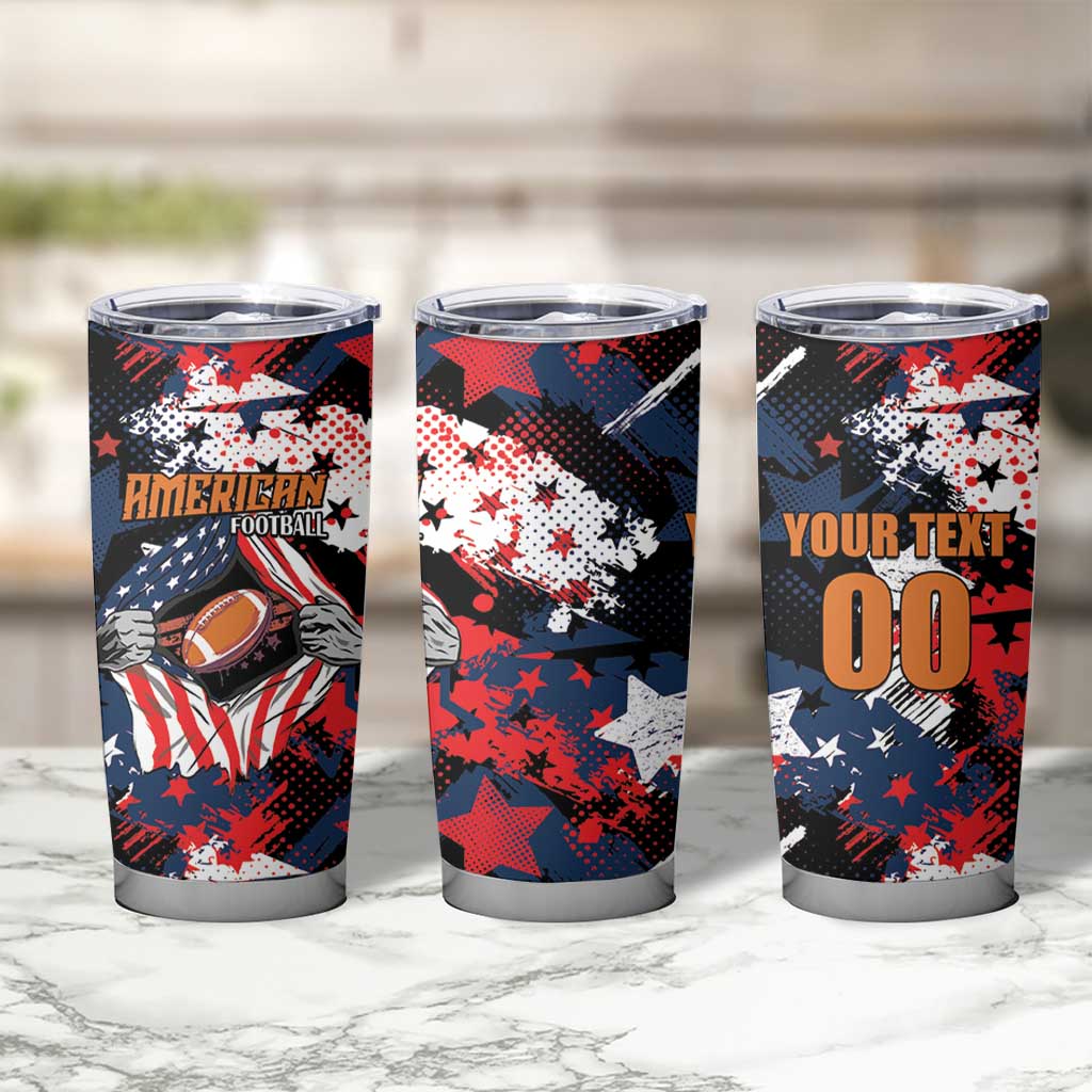 Custom American Football Grunge Tumbler Cup Special Version - Wonder Print Shop
