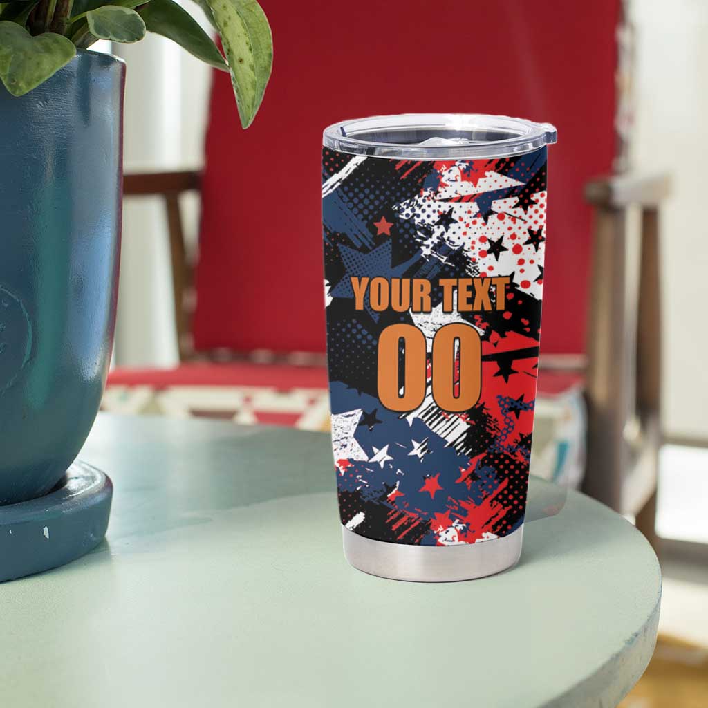 Custom American Football Grunge Tumbler Cup Special Version - Wonder Print Shop