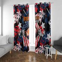 American Football Grunge Window Curtain Special Version - Wonder Print Shop