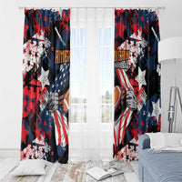 American Football Grunge Window Curtain Special Version - Wonder Print Shop