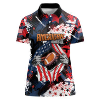 Custom American Football Grunge Women Polo Shirt Special Version - Wonder Print Shop