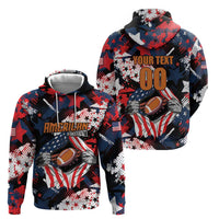 Custom American Football Grunge Zip Hoodie Special Version - Wonder Print Shop
