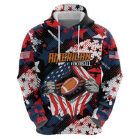 Custom American Football Grunge Zip Hoodie Special Version - Wonder Print Shop
