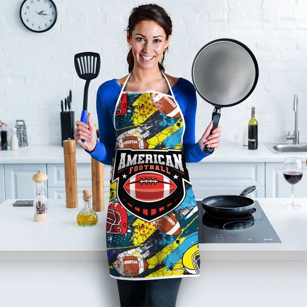 American Football Graffiti Apron Unique Style - Wonder Print Shop