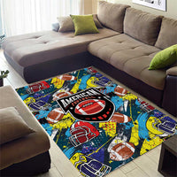 American Football Graffiti Area Rug Unique Style - Wonder Print Shop