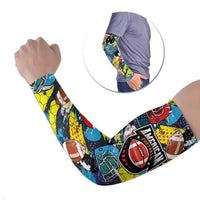 Custom American Football Graffiti Arm Sleeves Unique Style - Wonder Print Shop