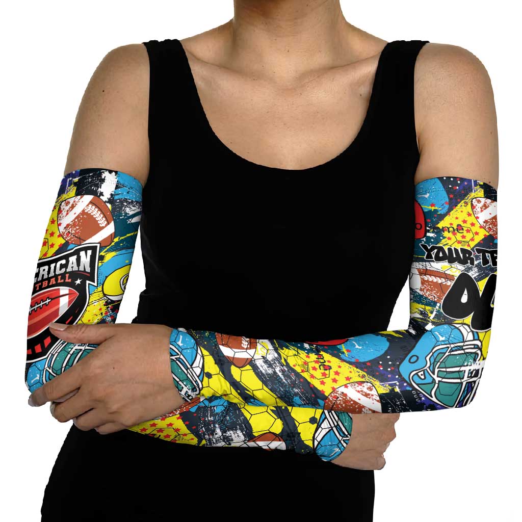 Custom American Football Graffiti Arm Sleeves Unique Style - Wonder Print Shop