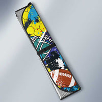 American Football Graffiti Auto Sun Shade Unique Style - Wonder Print Shop