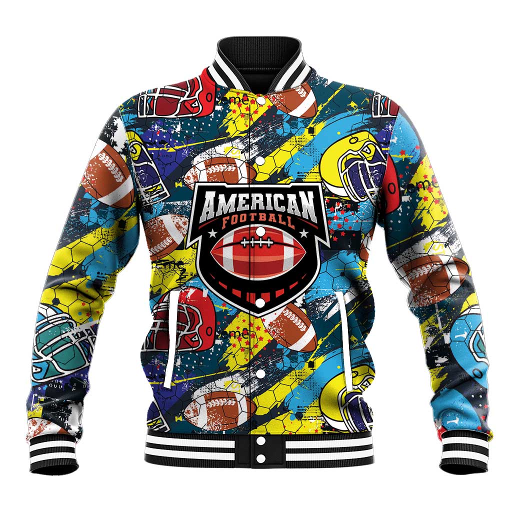 Custom American Football Graffiti Baseball Jacket Unique Style - Wonder Print Shop