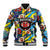 Custom American Football Graffiti Baseball Jacket Unique Style - Wonder Print Shop