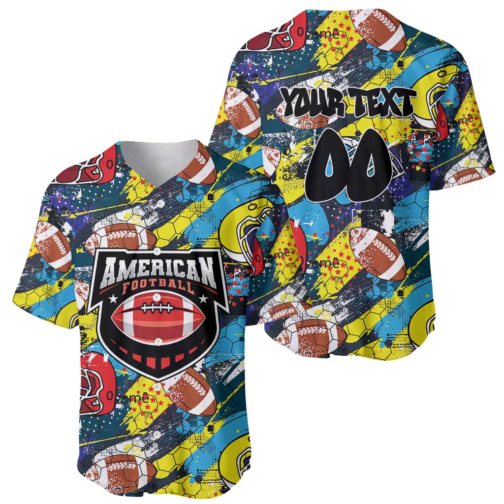 Custom American Football Graffiti Baseball Jersey Unique Style - Wonder Print Shop