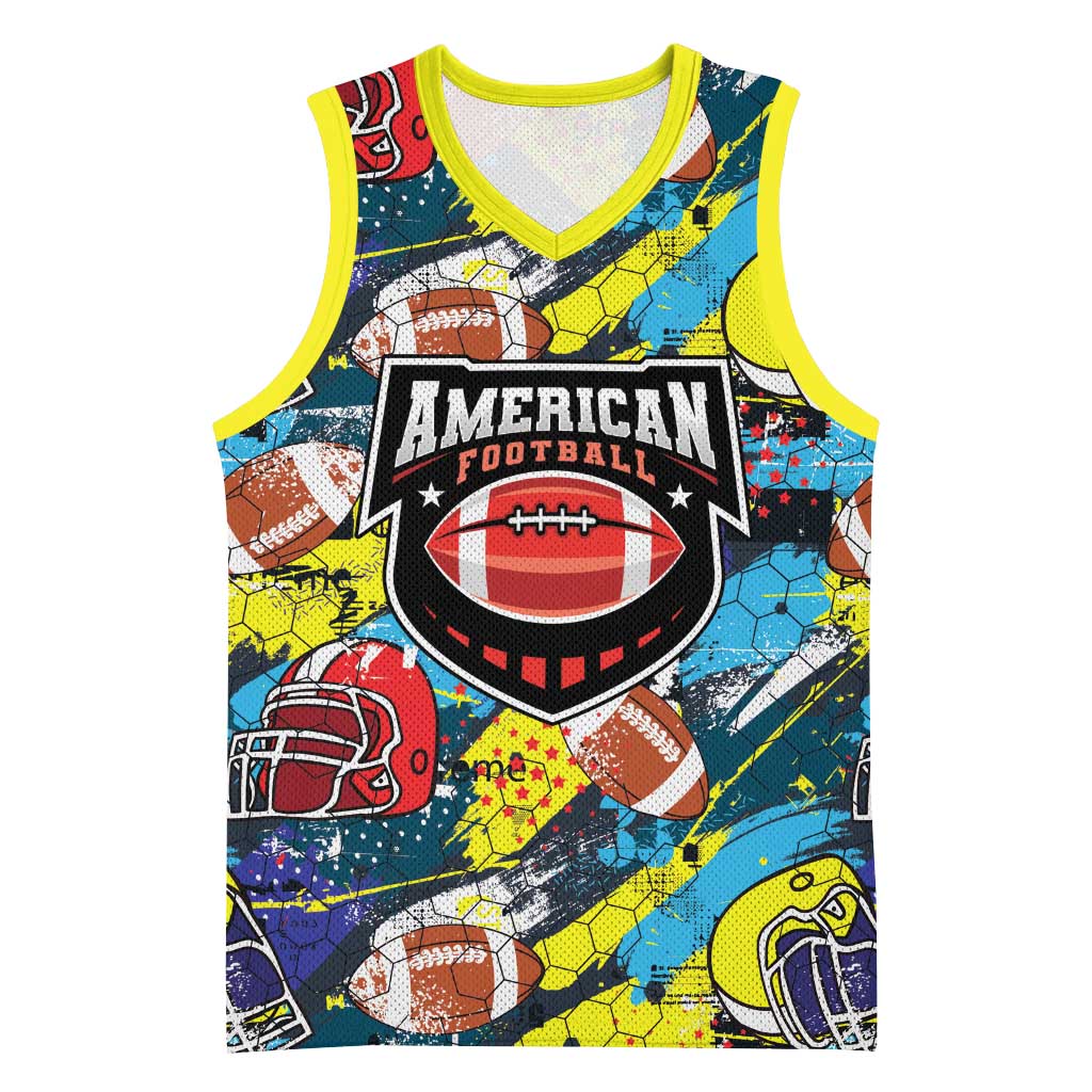 Custom American Football Graffiti Basketball Jersey Unique Style - Wonder Print Shop