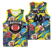 Custom American Football Graffiti Basketball Jersey Unique Style - Wonder Print Shop