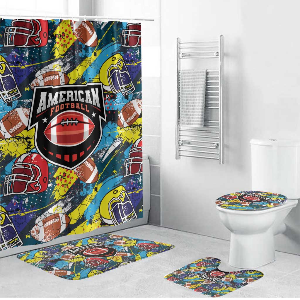 American Football Graffiti Bathroom Set Unique Style - Wonder Print Shop