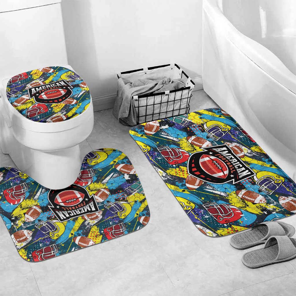 American Football Graffiti Bathroom Set Unique Style - Wonder Print Shop