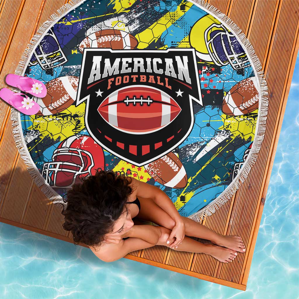 American Football Graffiti Beach Blanket Unique Style - Wonder Print Shop