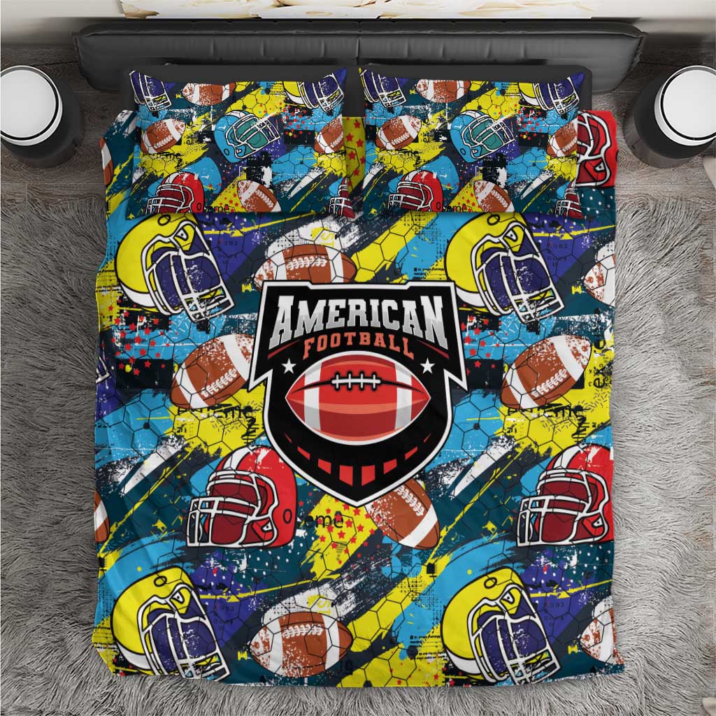 American Football Graffiti Bedding Set Unique Style - Wonder Print Shop