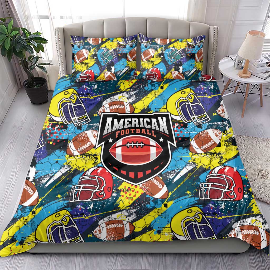 American Football Graffiti Bedding Set Unique Style - Wonder Print Shop