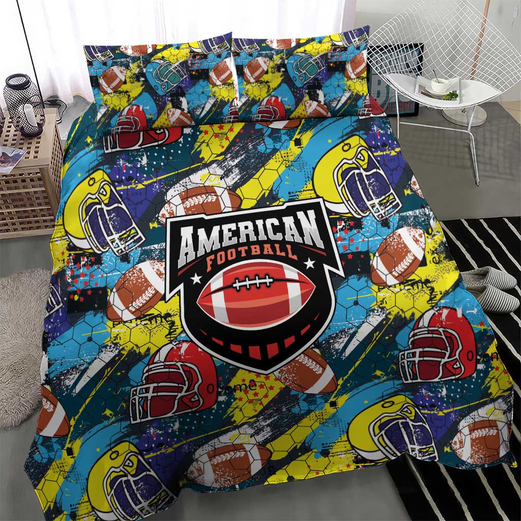 American Football Graffiti Bedding Set Unique Style - Wonder Print Shop