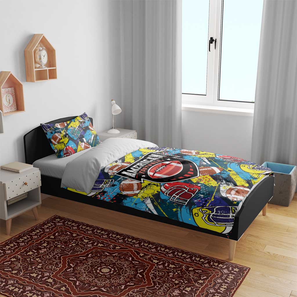 American Football Graffiti Bedding Set Unique Style - Wonder Print Shop