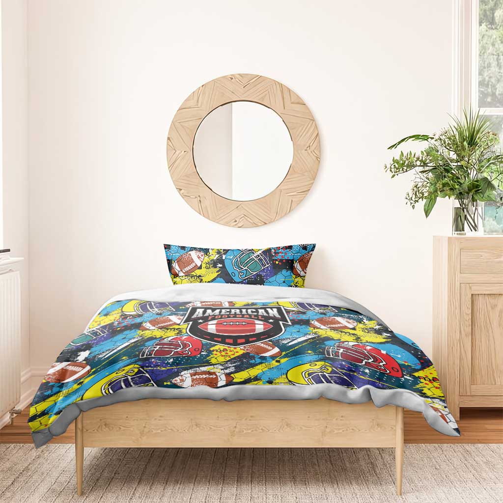 American Football Graffiti Bedding Set Unique Style - Wonder Print Shop