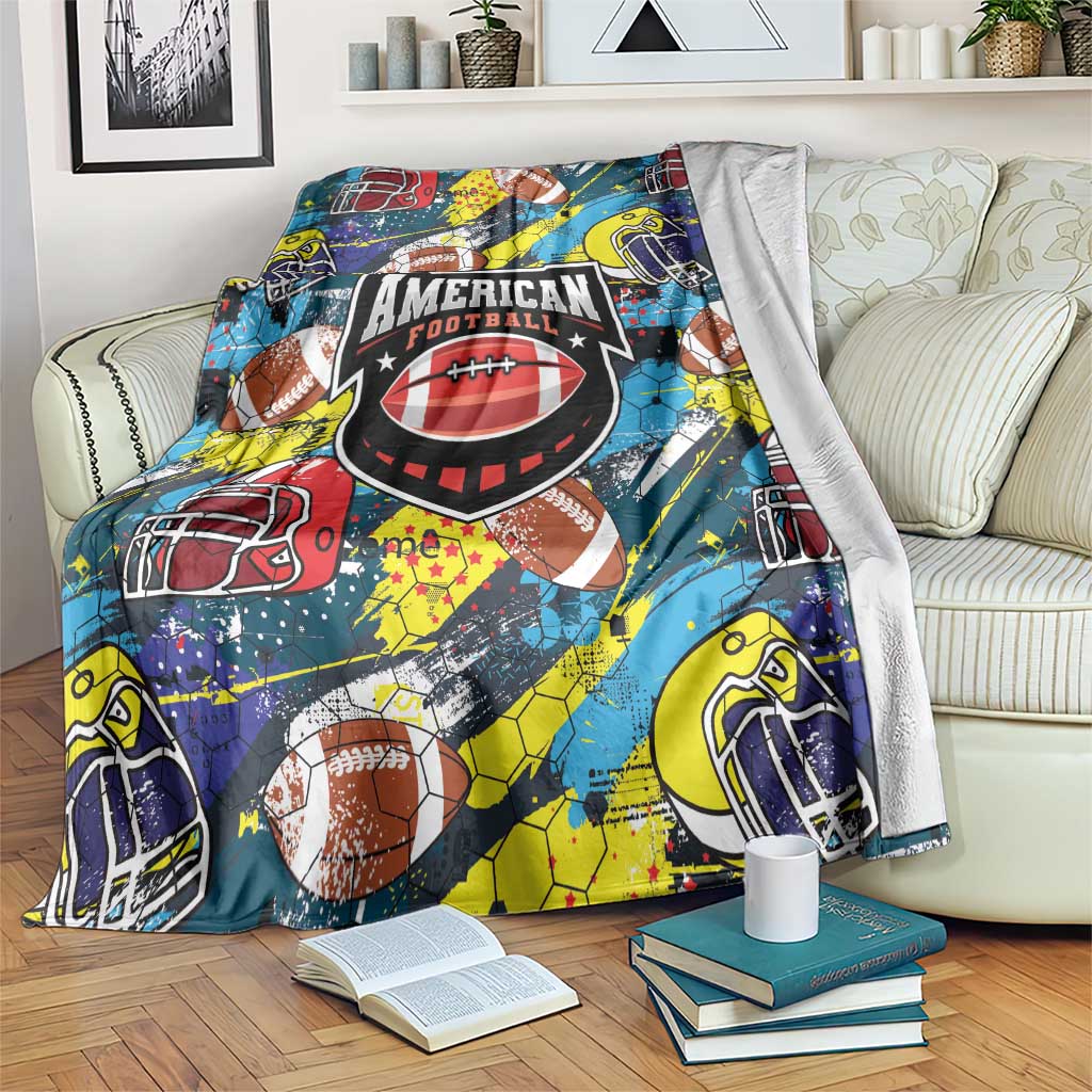 American Football Graffiti Blanket Unique Style - Wonder Print Shop