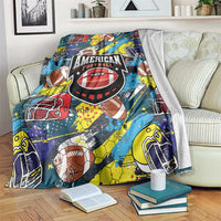 American Football Graffiti Blanket Unique Style - Wonder Print Shop