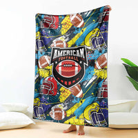 American Football Graffiti Blanket Unique Style - Wonder Print Shop