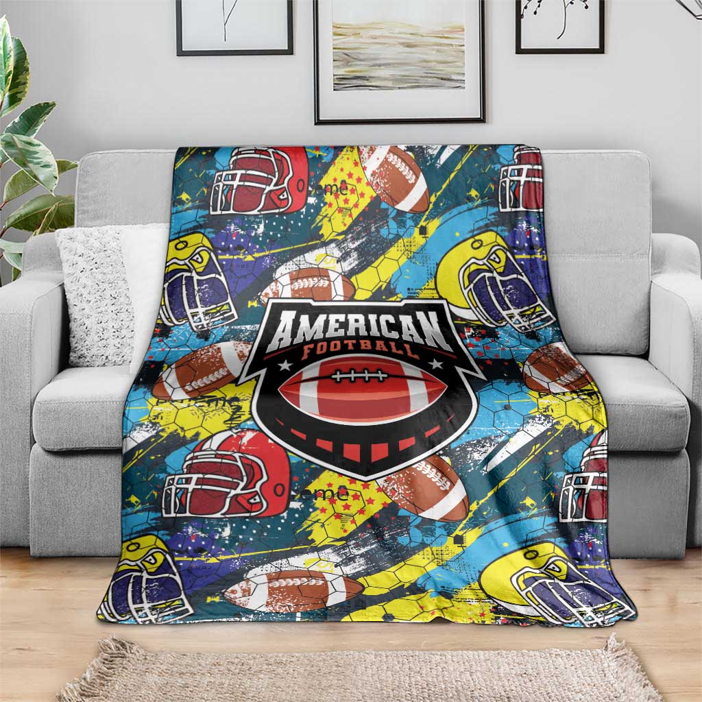 American Football Graffiti Blanket Unique Style - Wonder Print Shop