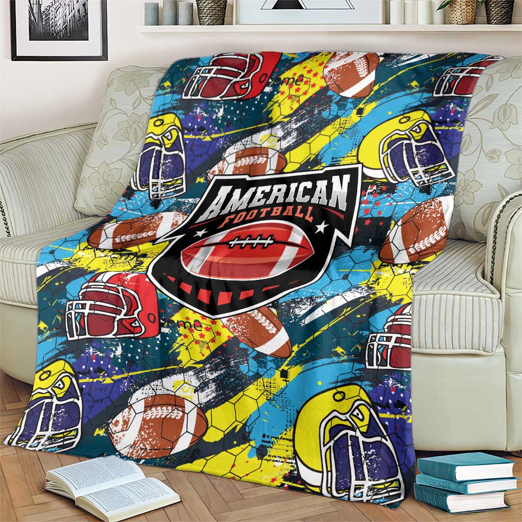 American Football Graffiti Blanket Unique Style - Wonder Print Shop