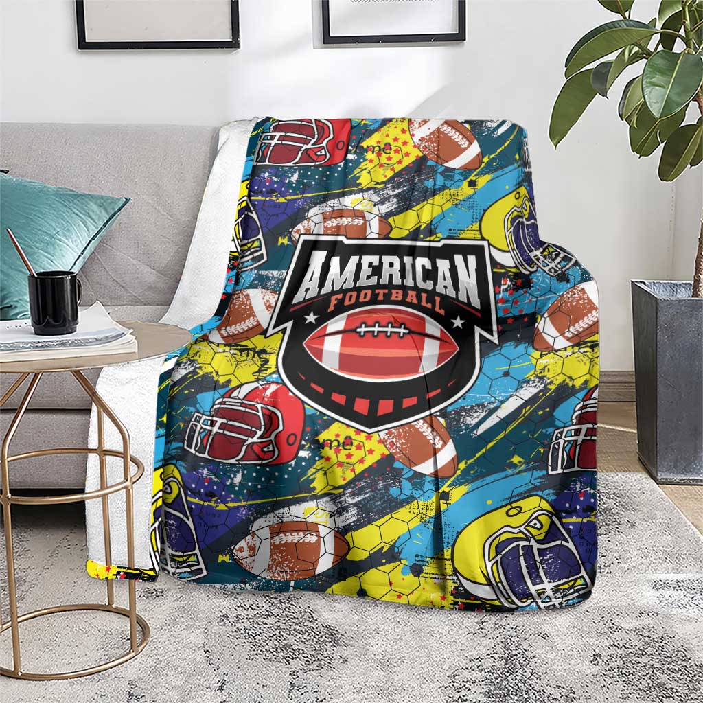 American Football Graffiti Blanket Unique Style - Wonder Print Shop