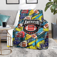 American Football Graffiti Blanket Unique Style - Wonder Print Shop