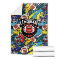 American Football Graffiti Blanket Unique Style - Wonder Print Shop