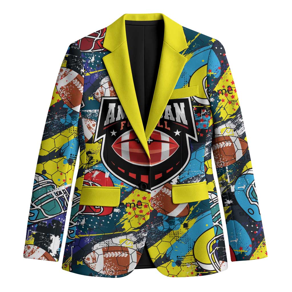 Custom American Football Graffiti Blazer Unique Style - Wonder Print Shop