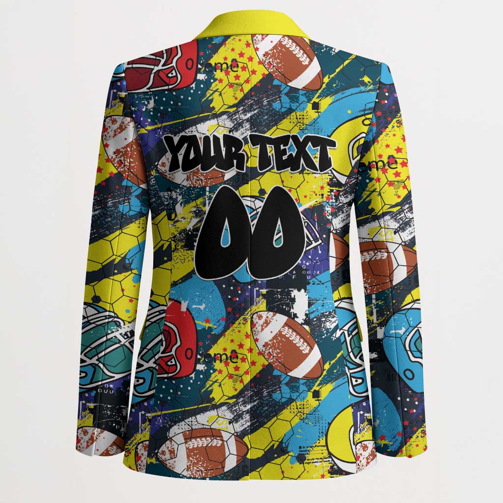 Custom American Football Graffiti Blazer Unique Style - Wonder Print Shop