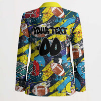 Custom American Football Graffiti Blazer Unique Style - Wonder Print Shop